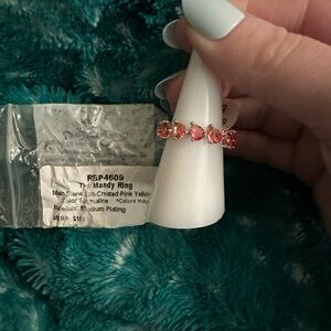 Mandy Pink Crystal Band Ring size 8